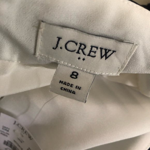 J Crew Factory Navy and Ivory Pleated Skirt - Picture 8 of 10